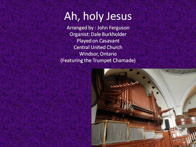 I heard this hymn for the first time on Good Friday and has since been a staple of Good Friday. This arrangement is by John Ferguson and the organist is Dale Burkholder featuring the trumpet en chamade.