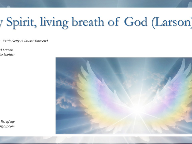 I recently discovered this modern hymn about the Holy Spirit. INJoy....