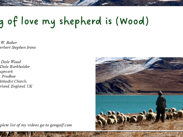 Dale Wood gives us a beautiful arrangement of the classic hymn based on Psalm 23.  INJoy..