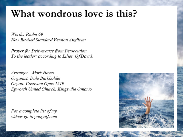 Today's Psalm is a prayer for when the waters are up to our necks. The Psalmist ends with a prayer of thanksgiving for being rescued. INJoy...