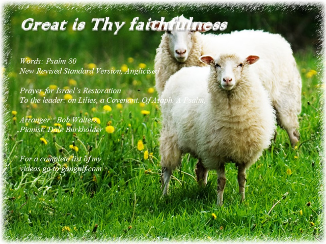 The Psalmist reminds of God's loving care toward us his sheep. INJoy...