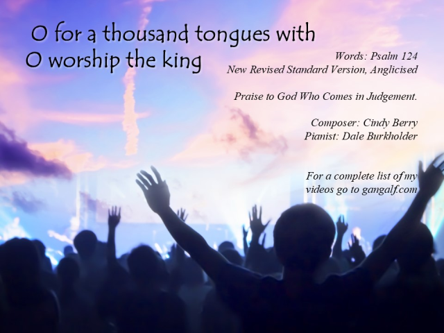 With 1,000 tongues let us praise God! INJoy...