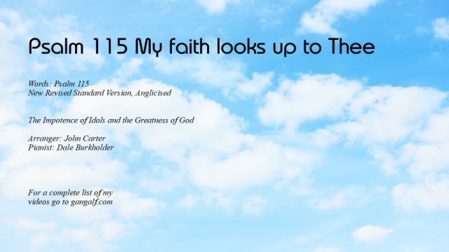 The Psalmist contrasts our God with the empty idols of the world. INJoy...