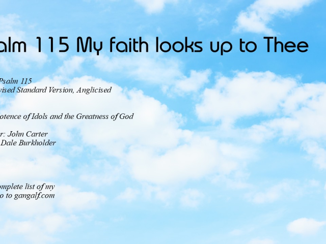 The Psalmist contrasts our God with the empty idols of the world. INJoy...