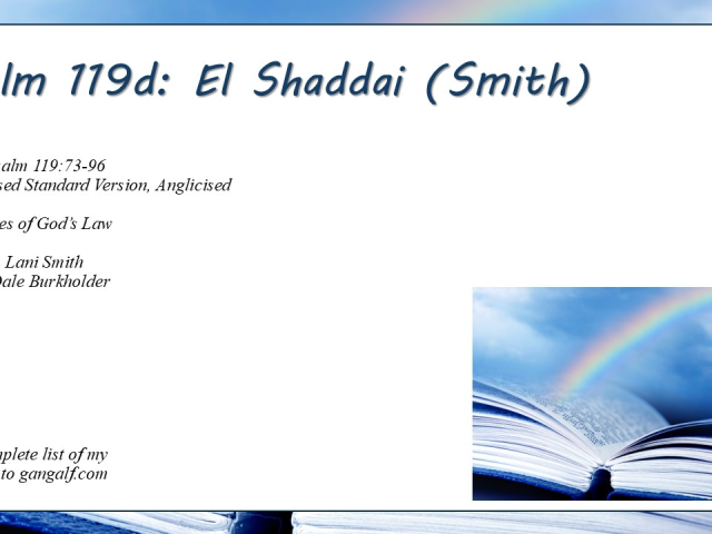 The Psalmist reflects on God's teaching.  INJoy...