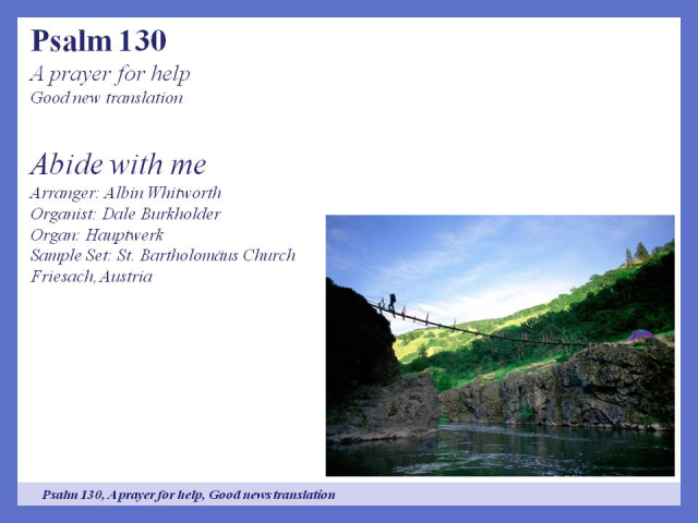 Today the Psalmist reminds us that even when cry for help, God is there to help us. INJoy...