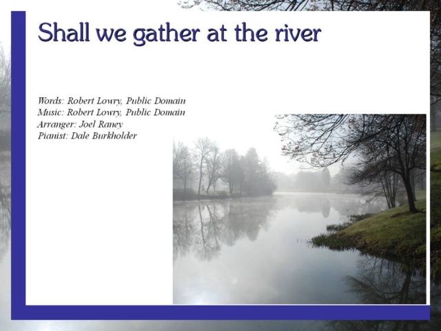 Growing up this was a get up and celebrate type hymn. Joel Raney has given us a calm and peaceful reflection of that same river....