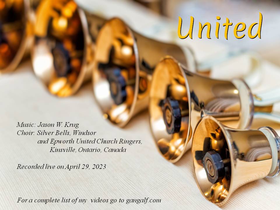 Today we have both of my handbell choirs (Silver Bells and Epworth United Church ringers) playing Jason W. Krug's duet "United". INJoy...