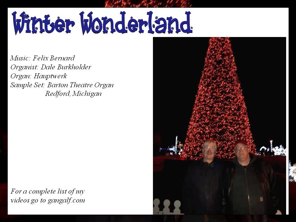 Today we take a stroll in the "Bright Lights" display at Jackson Park, Windsor to the sounds of the theatre organ playing "Winter Wonderland" (Sorry no snow). INJoy.....